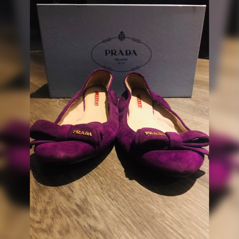 Prada Bow Ballerina Flats